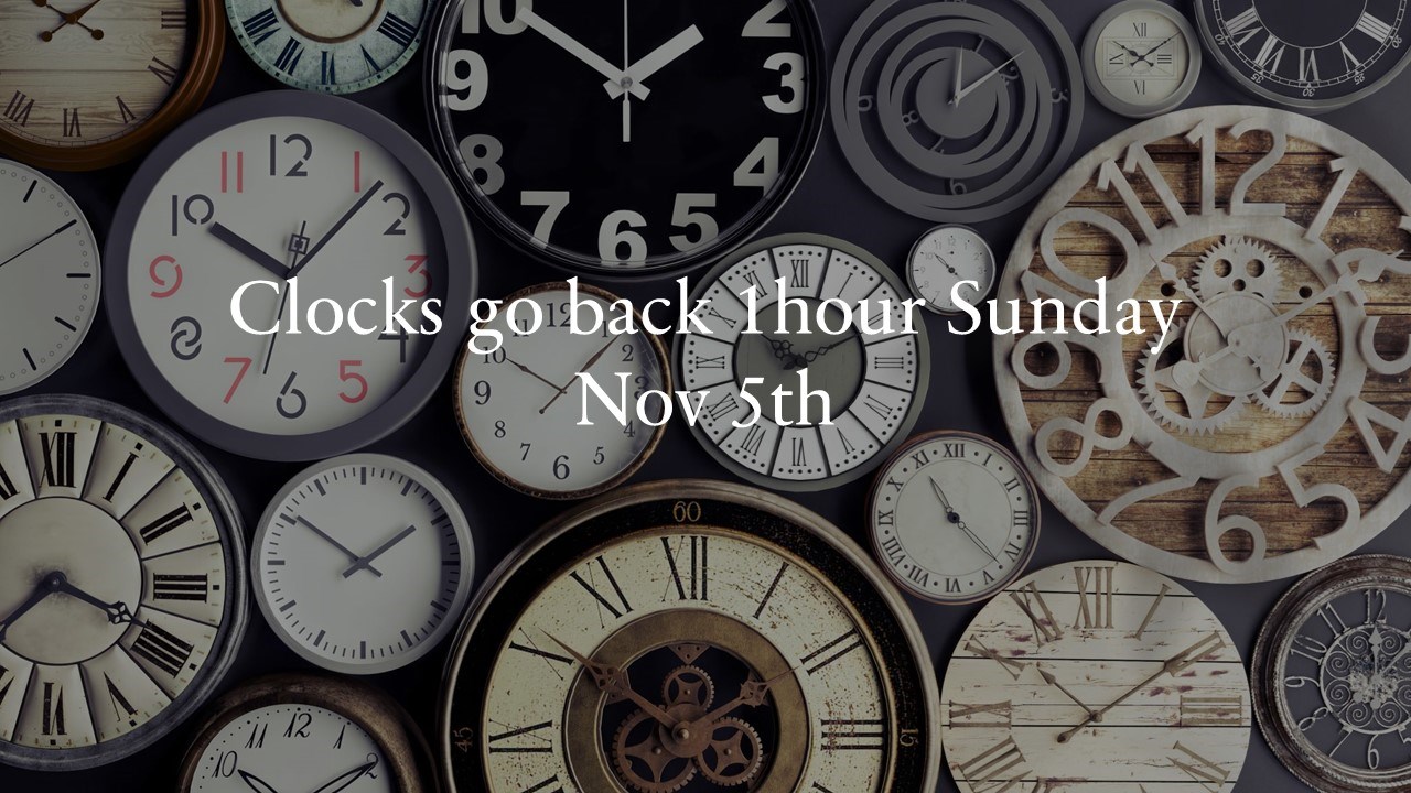 Clocks Go Back 1 Hour