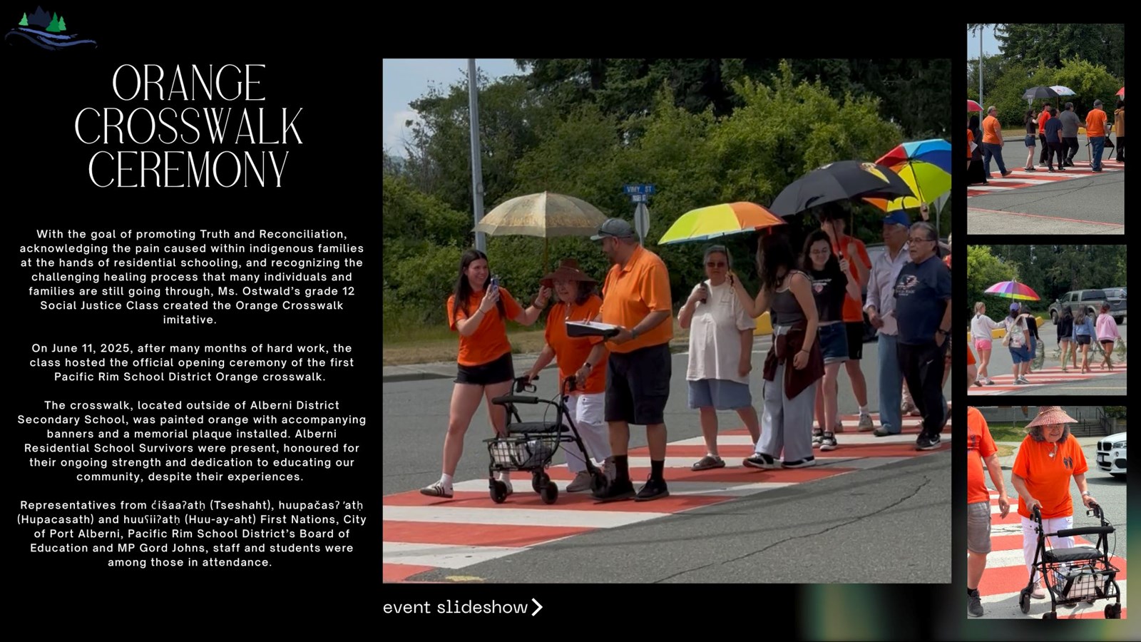 Orange Crosswalk Ceremony