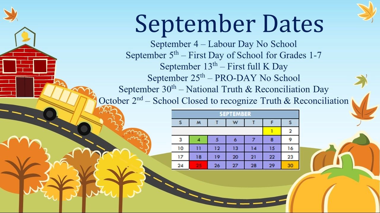 Upccoming September Dates