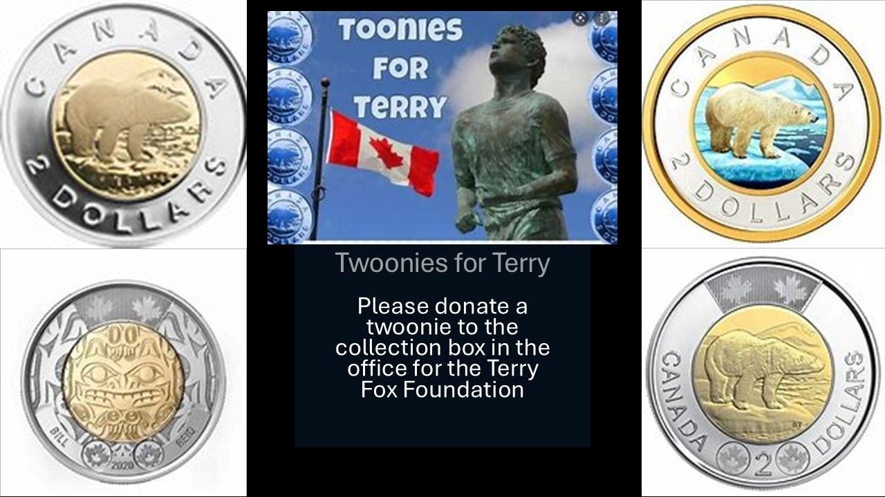 Reminder Terry Fox run is on October 4th