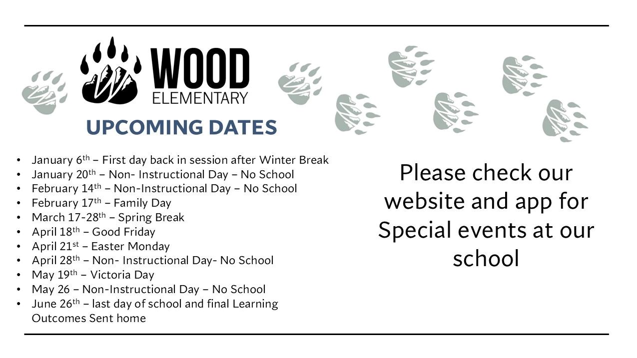 Upcoming Dates