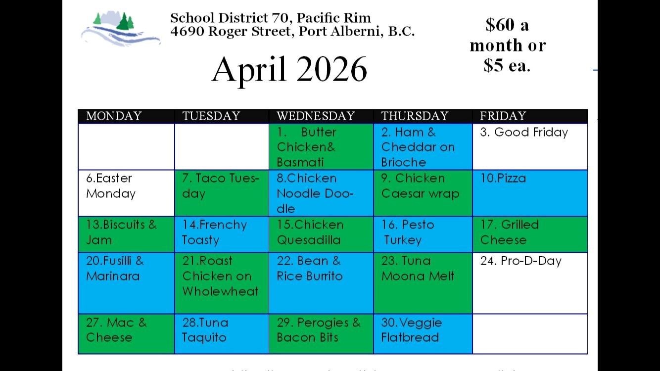 April Lunch Program