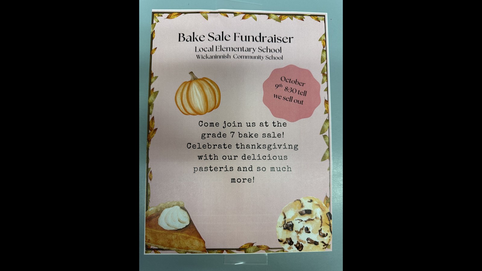 Poster Bake Sale