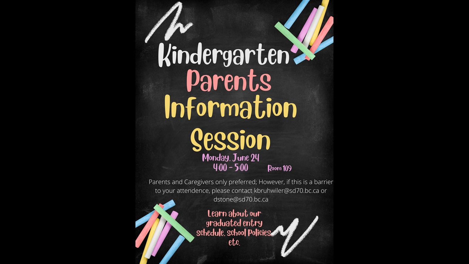 Kindergarten Information Session